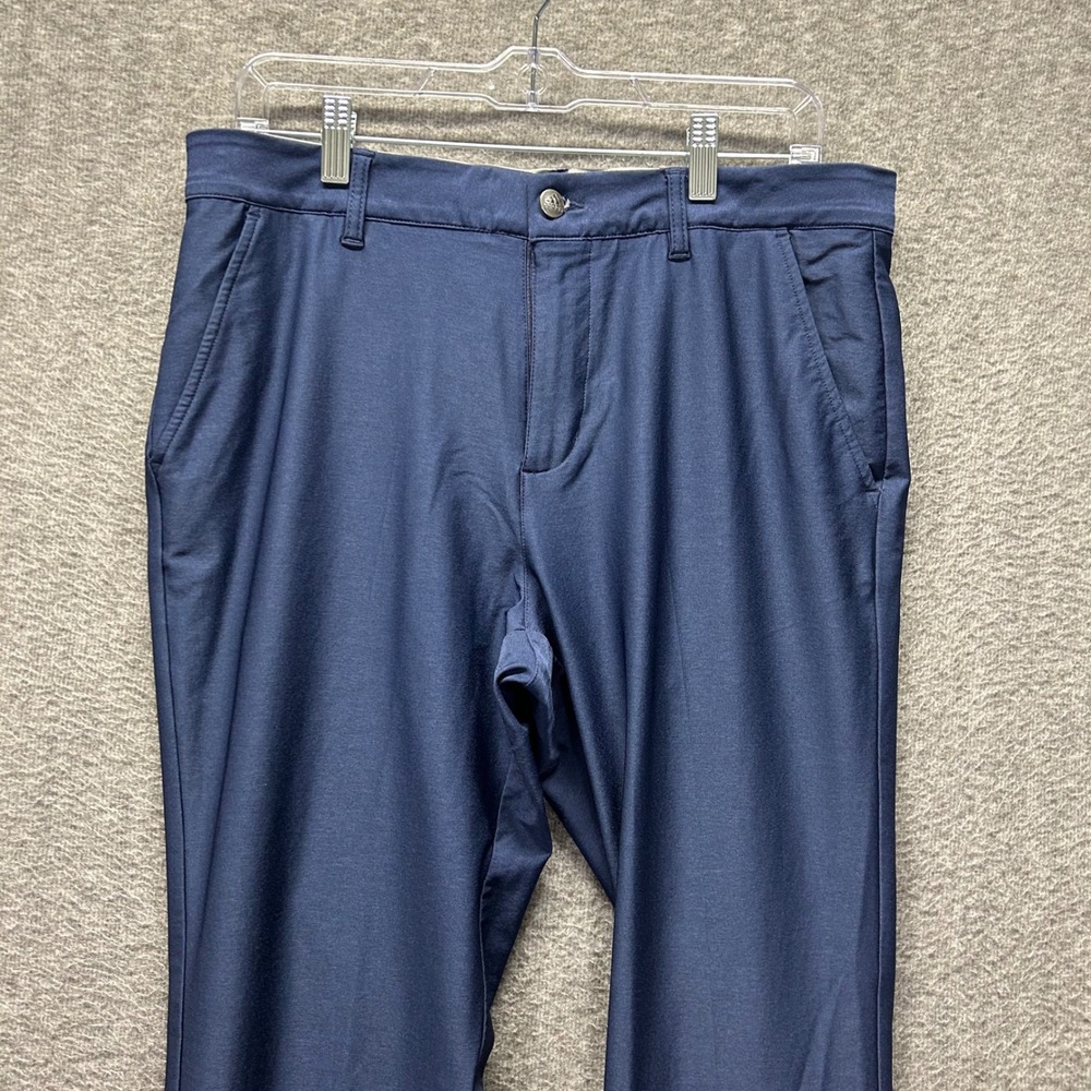 Adidas Mens Golf Pants Navy Blue Straight Leg Flat Front 32x30 RN88387 - Picture 1 of 9